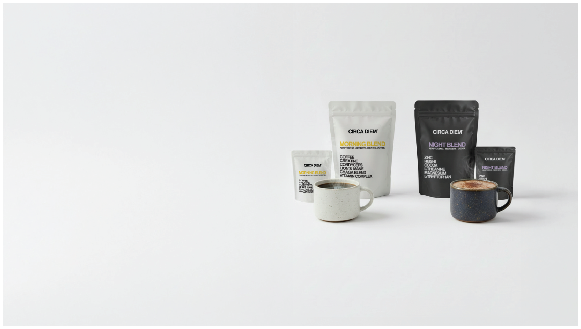 Potent, effectively dosed, science-backed blends in simple, delicious functional beverages.