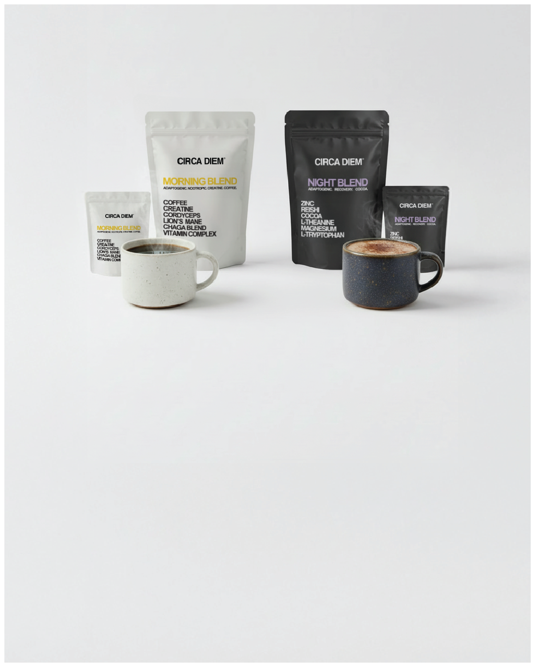 Potent, effectively dosed, science-backed blends in simple, delicious functional beverages.