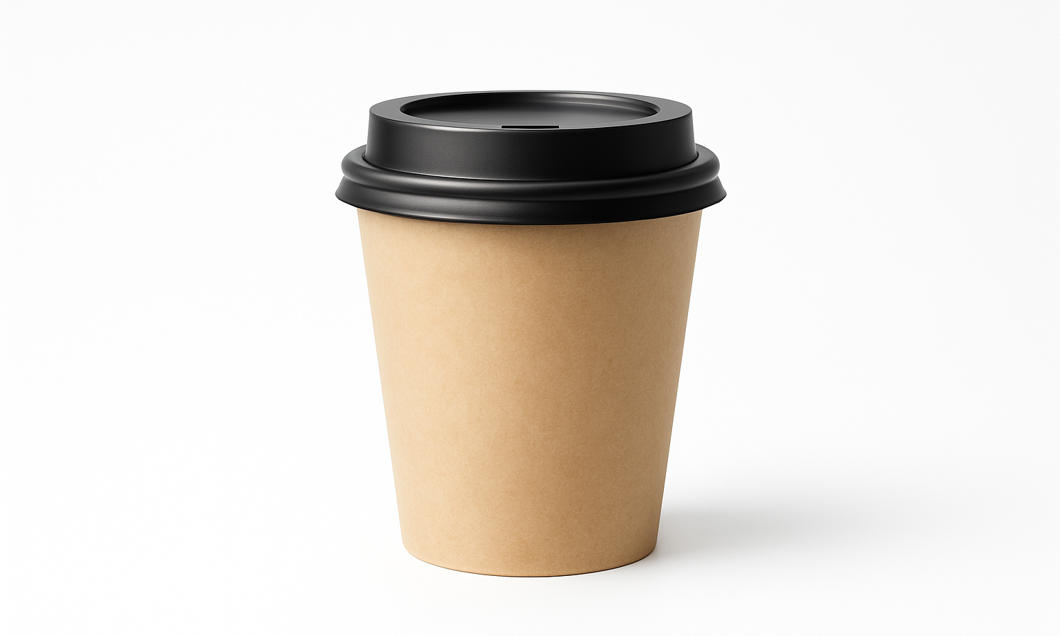 Takeaway coffee cup on plain white background